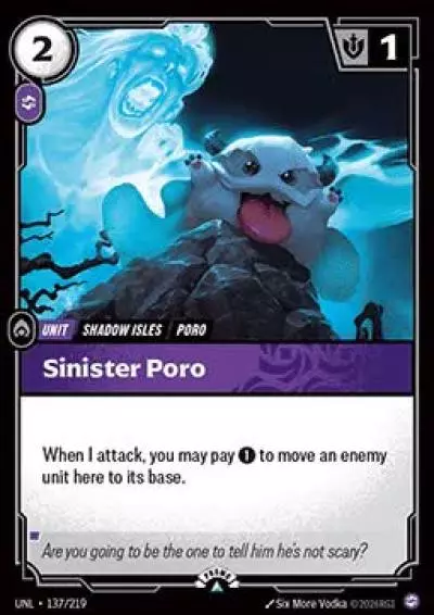 Sinister Poro - UNL-137-p - Promotional Cards - Riftbound card